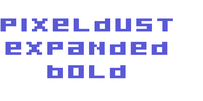 Pixeldust Expanded Bold Font Download