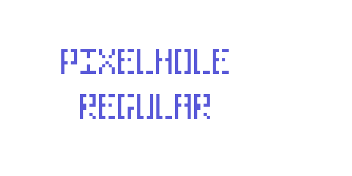 Pixelhole Regular Font