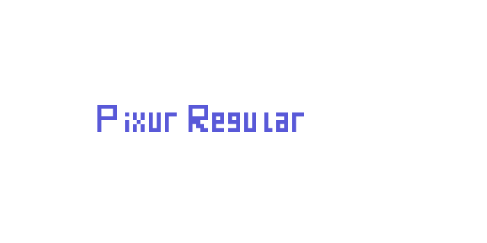 Pixur Regular Font Download