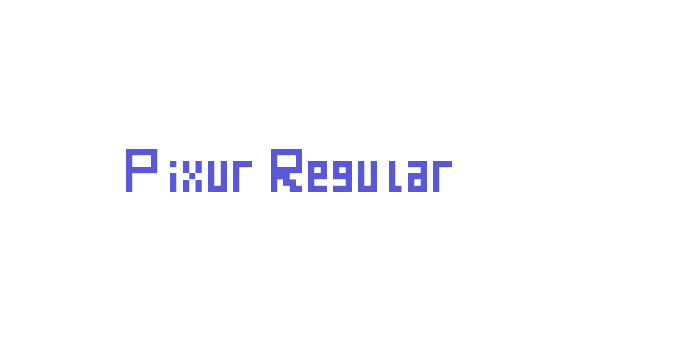 Pixur Regular Font