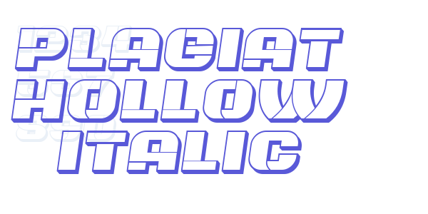 Plagiat Hollow Italic font free