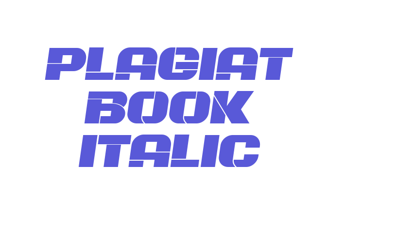 Plagiat Book Italic Font