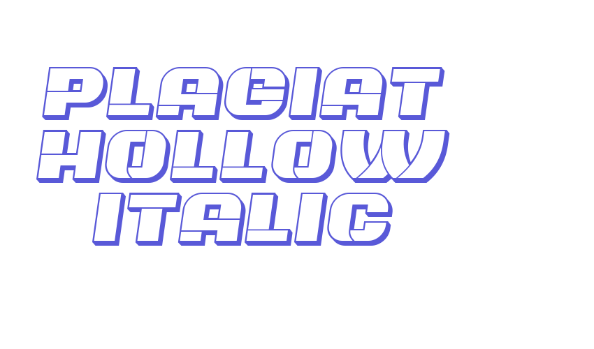 Plagiat Hollow Italic Font