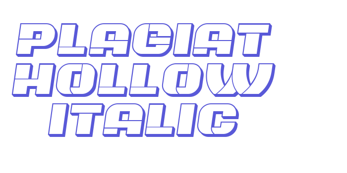 Plagiat Hollow Italic Font Download