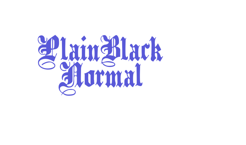 PlainBlack Normal Font