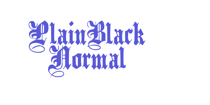 PlainBlack Normal Font Download