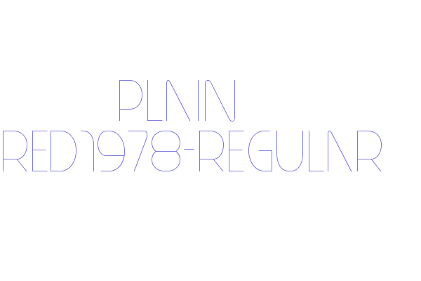 Plain Cred1978-Regular Font