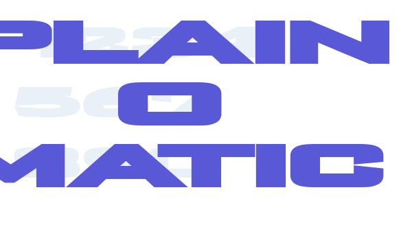 Plain O Matic Font