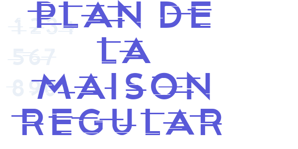 Plan De La Maison Regular font free