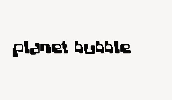 Planet Bubble Font