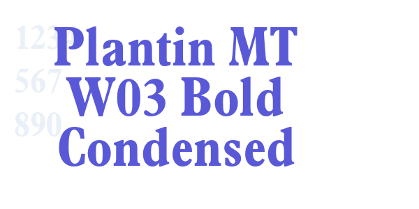 Plantin MT W03 Bold Condensed font free