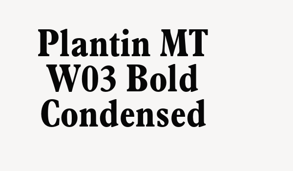 Plantin MT W03 Bold Condensed Font