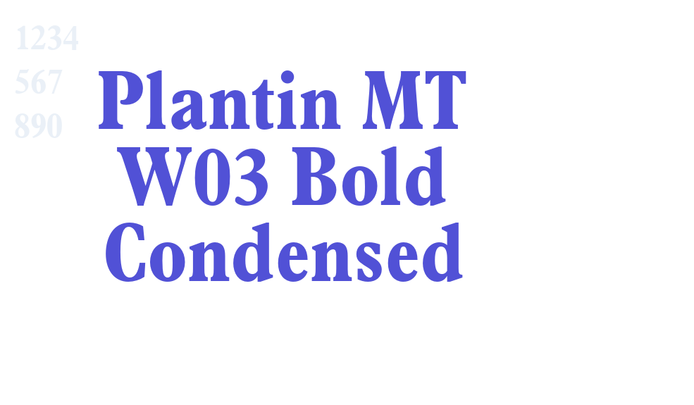 Plantin MT W03 Bold Condensed-font-download