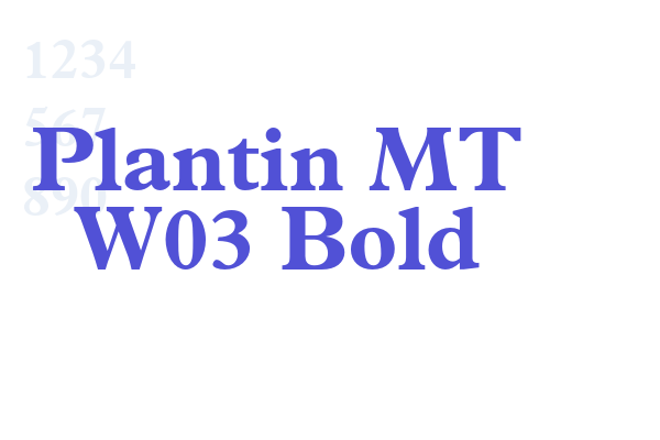 Plantin MT W03 Bold