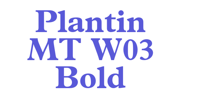 Plantin MT W03 Bold Font