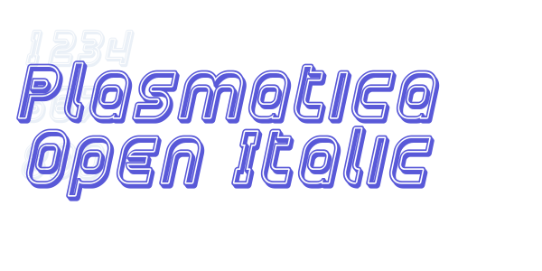 Plasmatica Open Italic font free