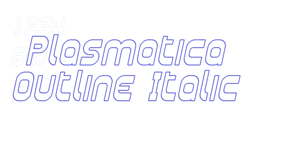 Plasmatica Outline Italic font free