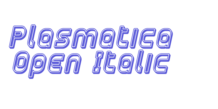 Plasmatica Open Italic Font Download