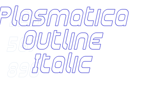 Plasmatica Outline Italic Font Download