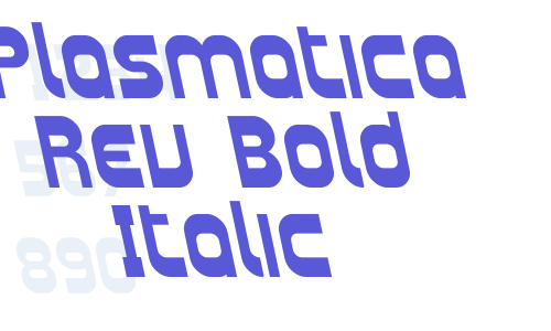 Plasmatica Rev Bold Italic Font Download