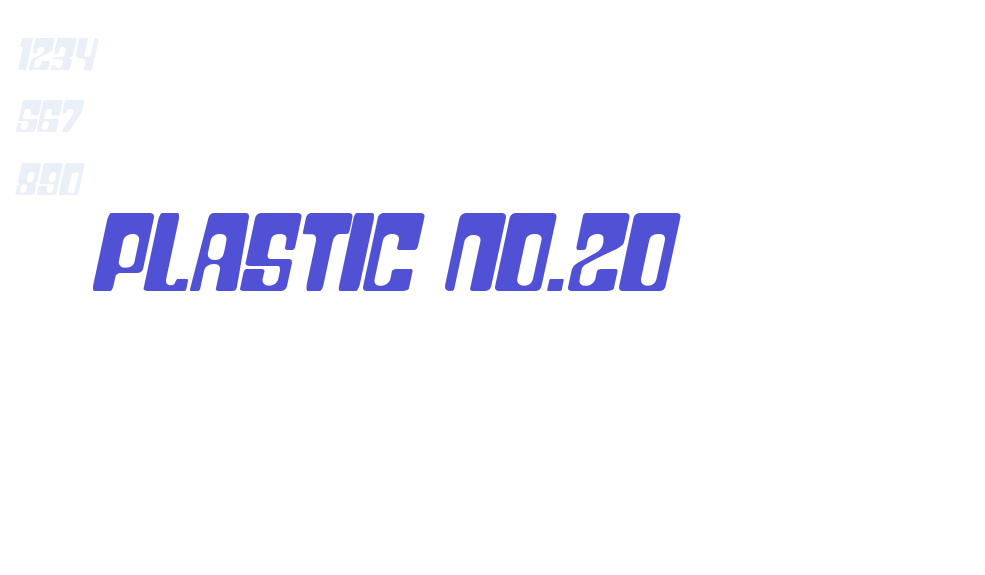 Plastic No.20-font-download