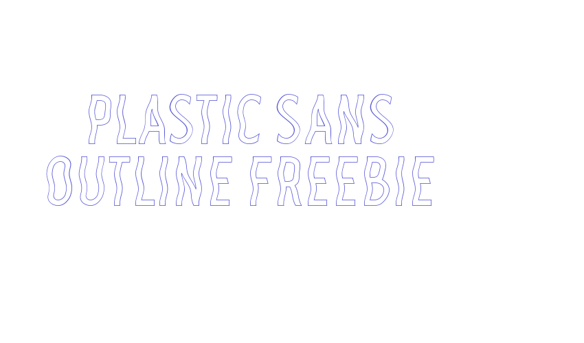 Plastic Sans Outline Freebie Font