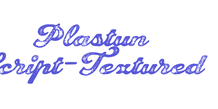 Plastun Script-Textured Font