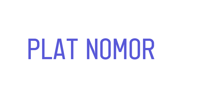 Plat Nomor Font Download