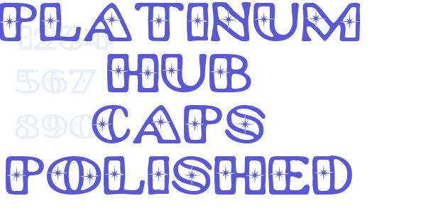 Platinum Hub Caps Polished font free