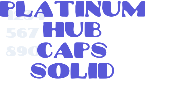 Platinum Hub Caps Solid font