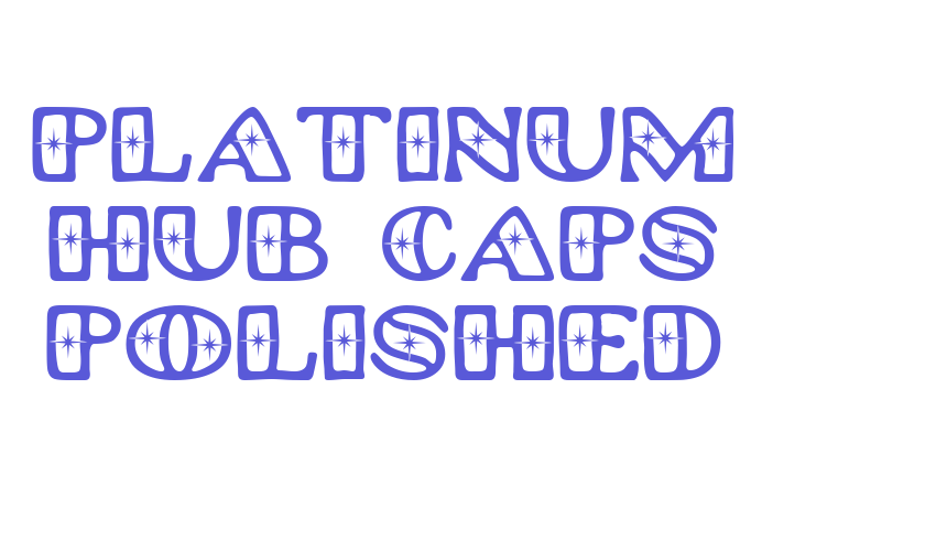 Platinum Hub Caps Polished Font