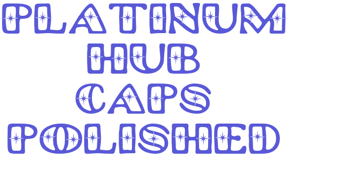 Platinum Hub Caps Polished Font Download