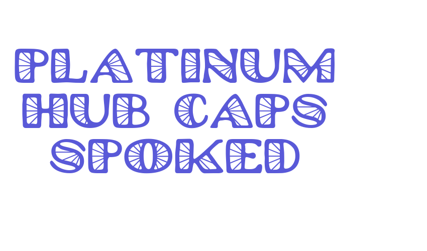 Platinum Hub Caps Spoked Font