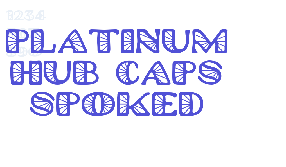 Platinum Hub Caps Spoked-font-download