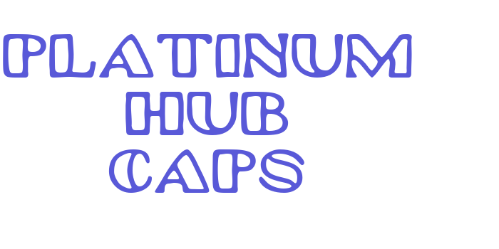 Platinum Hub Caps Font Download