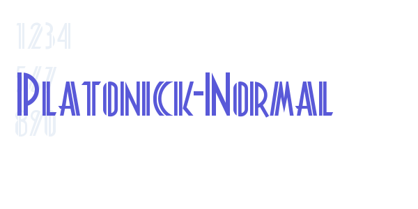 Platonick-Normal font free