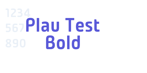 Plau Test Bold font free