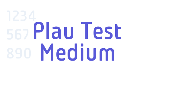 Plau Test Medium font free