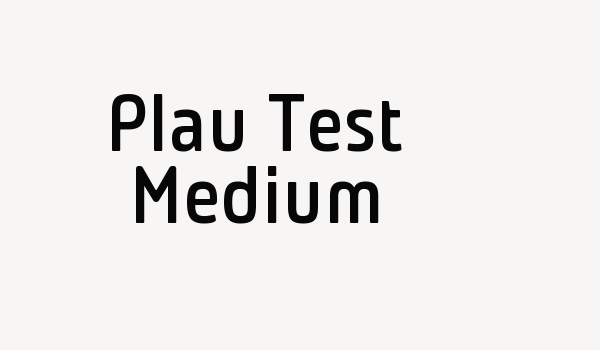 Plau Test Medium Font