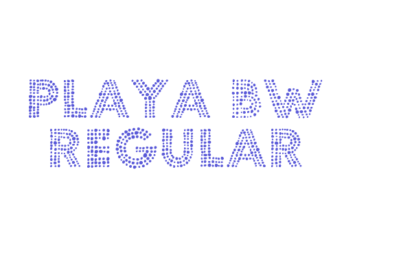 Playa BW Regular Font