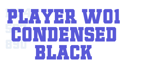 Player W01 Condensed Black font free