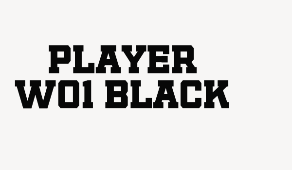 Player W01 Black Font