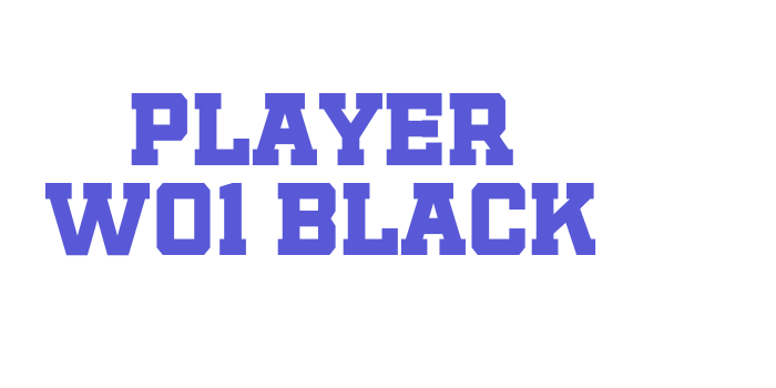 Player W01 Black Font Download