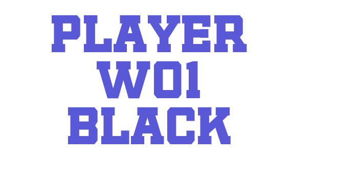 Player W01 Black Font