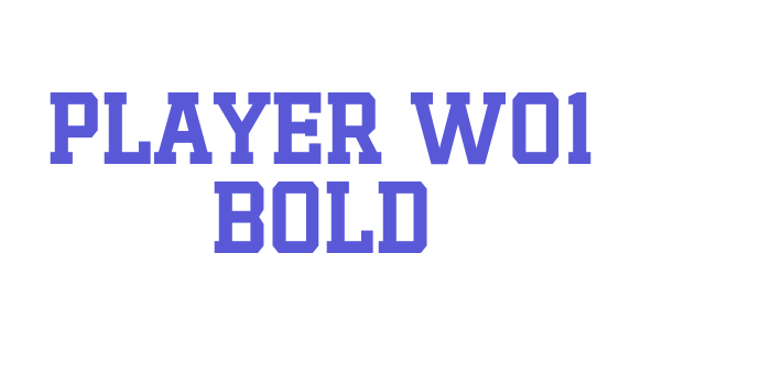 Player W01 Bold Font Download