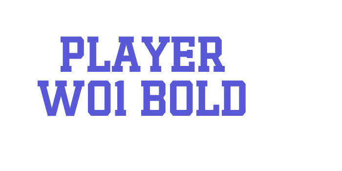 Player W01 Bold Font