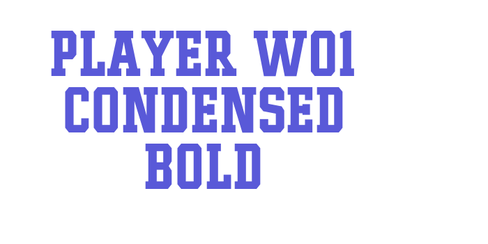 Player W01 Condensed Bold Font Download