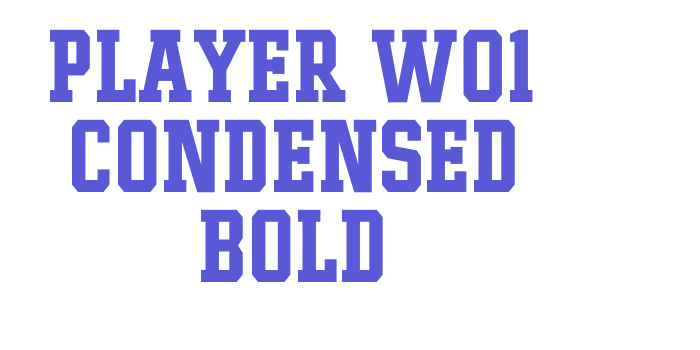 Player W01 Condensed Bold Font