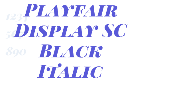 Playfair Display SC Black Italic font free