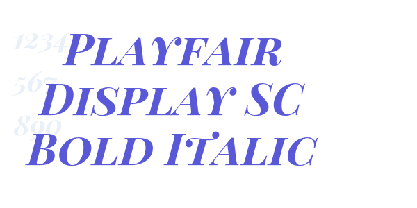 Playfair Display SC Bold Italic font free